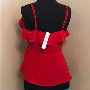 Monteau Tops - Red wrap top New medium Monteau Tops - Red wrap top New medium
